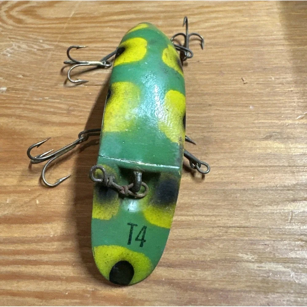 Wooden Helin Flatfish LU Fishing Lure 3.5